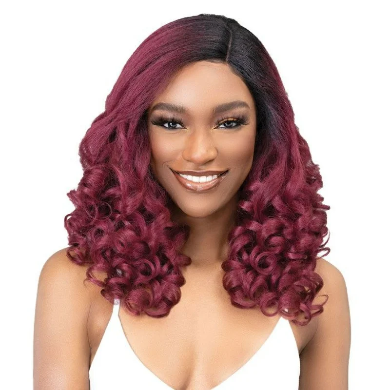 Medium - length wig with a pre - plucked hairline for a more natural lookJanet Collection Natural Me Blowout HD Lace Wig JASMINA