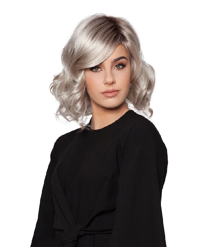 Medium - length wig with a curly fringe for a playful and youthful vibeKylie Wig by Wig Pro | Synthetic Fiber