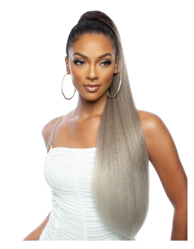 Blonde - colored ponytails for a sun - kissed and trendy lookMane Concept Wrap & Tie Super Straight Pony 32" BSWNT93