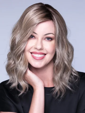 Medium - length wig with a 180 - density for a full and thick appearanceMiu | Heat Friendly Hand-Tied Synthetic Extended Lace Front Wig (Mono Top) by Belle Tress