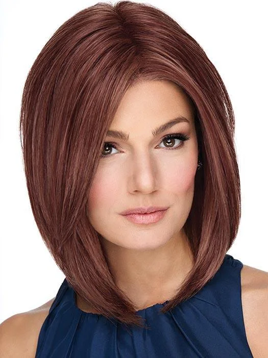 Medium - length wig with a natural - looking root for a more realistic lookOn Point | Heat Friendly Synthetic Lace Front Wig by Raquel Welch