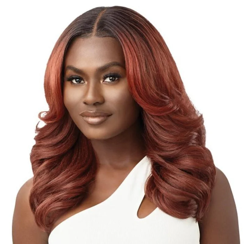 Medium - length wig with a platinum - blonde color for a bold and trendy lookOutre Sleeklay Part Synthetic HD Lace Front Wig BRIZELLA (discount applied)