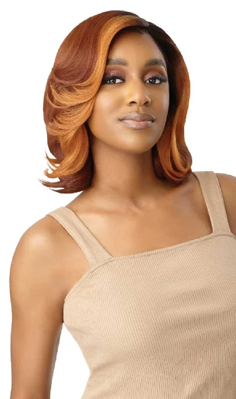 Human - hair medium - length wig for a natural and luxurious feelOutre Synthetic HD Transparent Lace Front Wig ALISTAR