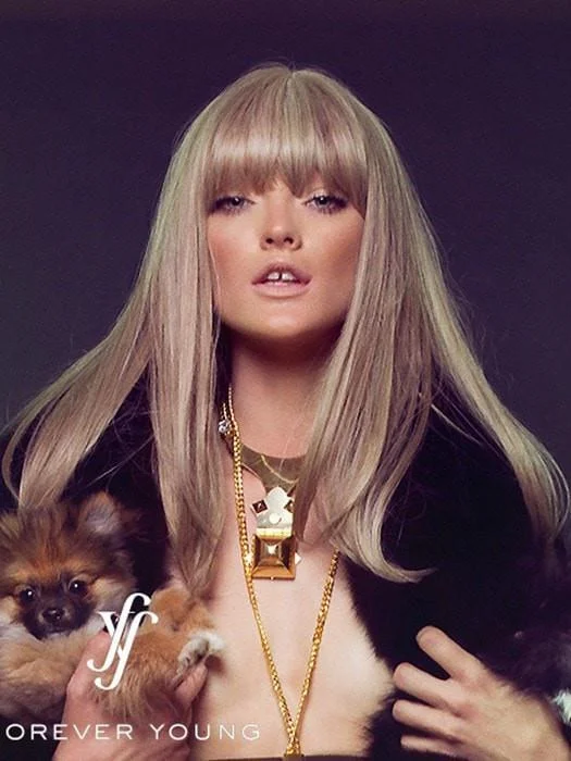 Long - length wig with a platinum - blonde color for a bold and trendy lookPerfect Silhouette by Forever Young