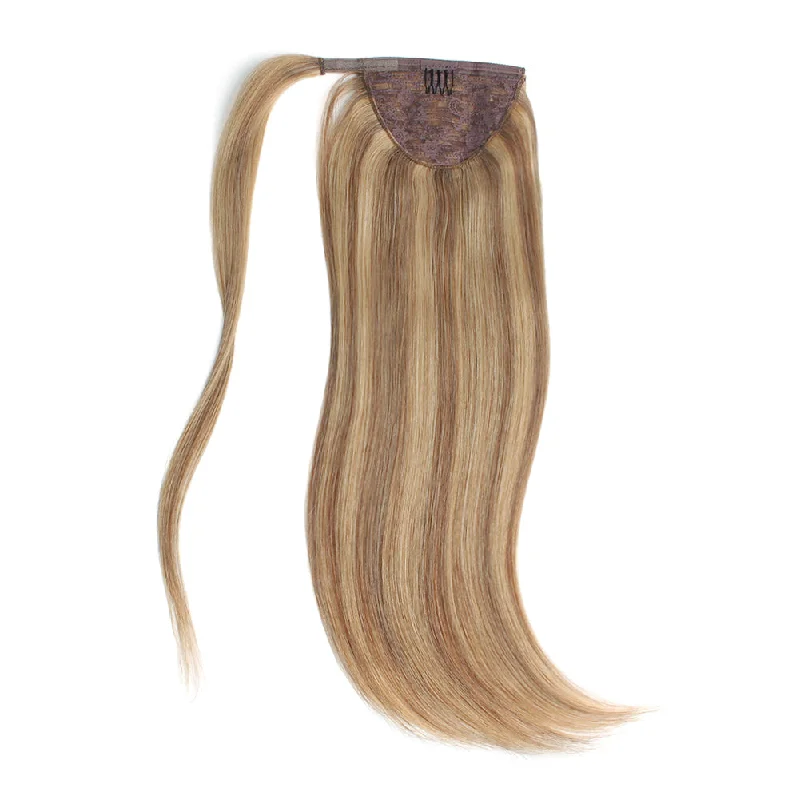 Ponytails with a side - swept bang for a flattering and stylish lookPonytail Extensions P6/12# Highlights