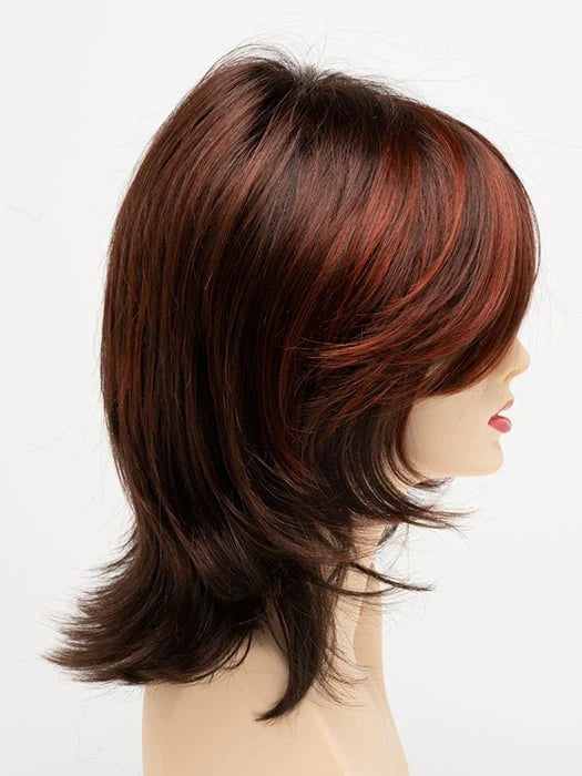 CHOCOLATE CHERRY | Dark Brown roots with overall Medium Brown base with Deep Red highlights