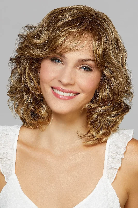 Medium - length wig with a silk - base cap for a comfortable and smooth feelSale - Mane Attraction Wigs - Broadway (#407) - Color: Cocoa