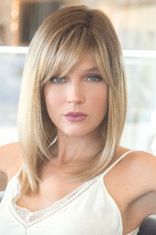 Medium - length wig with a wispy fringe for a soft and feminine lookSale - Noriko Wigs - Seville #1685 - Color: Creamy Toffee-R