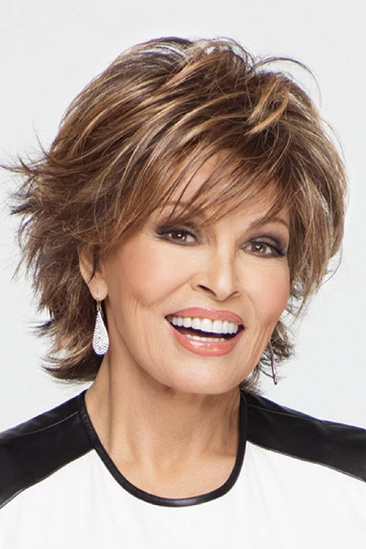 Human - hair medium - length wig for a natural and luxurious feelSale - Raquel Welch Wigs - Trend Setter - Color: Glazed Sand (R1621S)