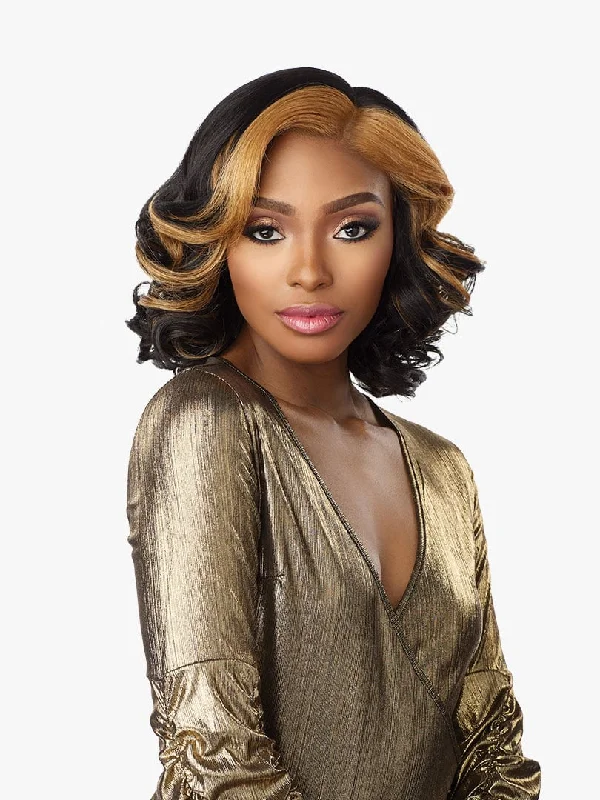 Medium - length wig with a pre - plucked hairline for a more natural lookSensationnel Synthetic Hair Butta HD Lace Front Wig BUTTA UNIT 41