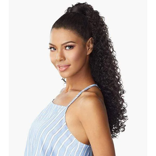 Black - colored ponytails for a classic and timeless appearanceSensationnel Synthetic Ponytail Instant Pony Wrap - CURLY BODY 24"