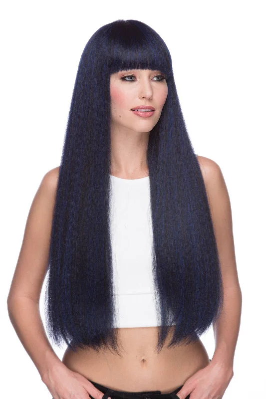 Long - length wig with a straight texture for a sleek and glamorous lookMirage <br>Synthetic Wig