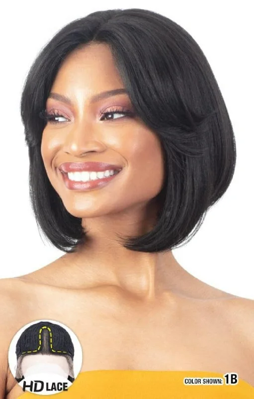 Medium - length wig with a pre - bleached knot for a natural - looking scalpShake-N-Go Equal Synthetic Hair Curtain Bang HD Lace Front Wig DANAE