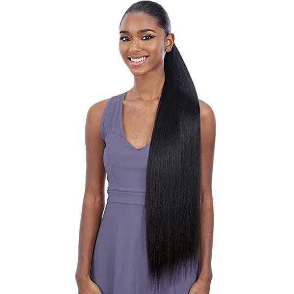 Ponytails with a pre - attached bow for a cute and girly lookShake-N-Go Organique Synthetic Pony Pro Ponytail - YAKY STRAIGHT 32"