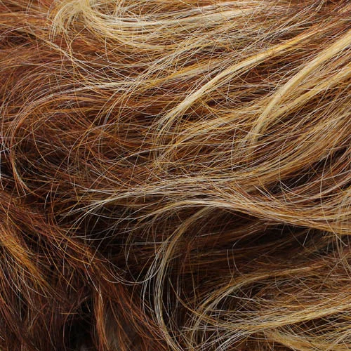 Flame | Medium Auburn base highlighted w/ Strawberry Blonde & Ash Blonde