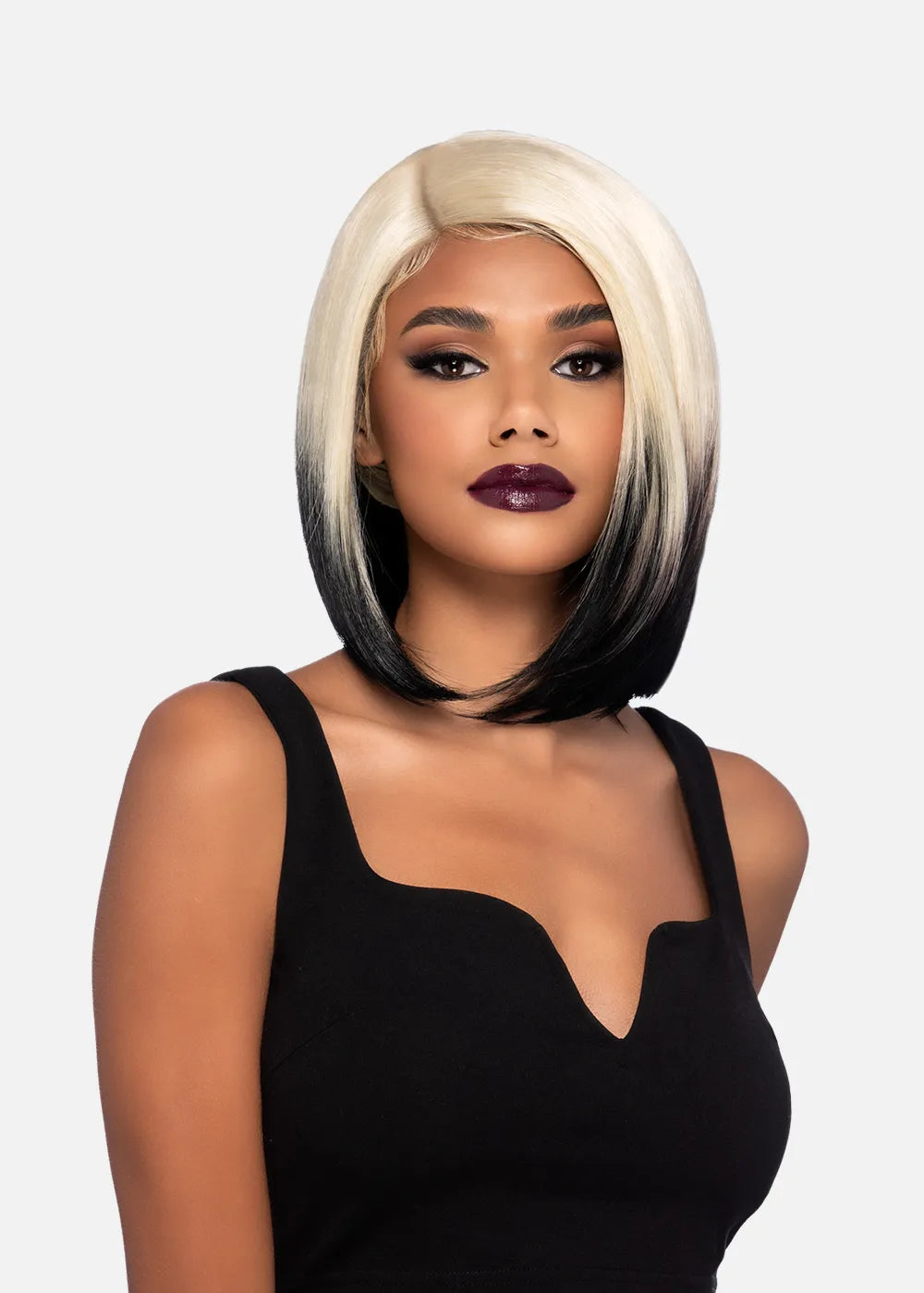 Medium - length wig with a curly texture for a bold and stylish choiceVivica Fox HD Lace Front Wig JAYDEN