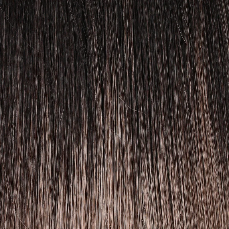 **S2-103/18RO | Midnight | Black/Brown Blend roots to midlength & Platinum Blonde & Dk Natural Ash Blonde blend midlength to ends