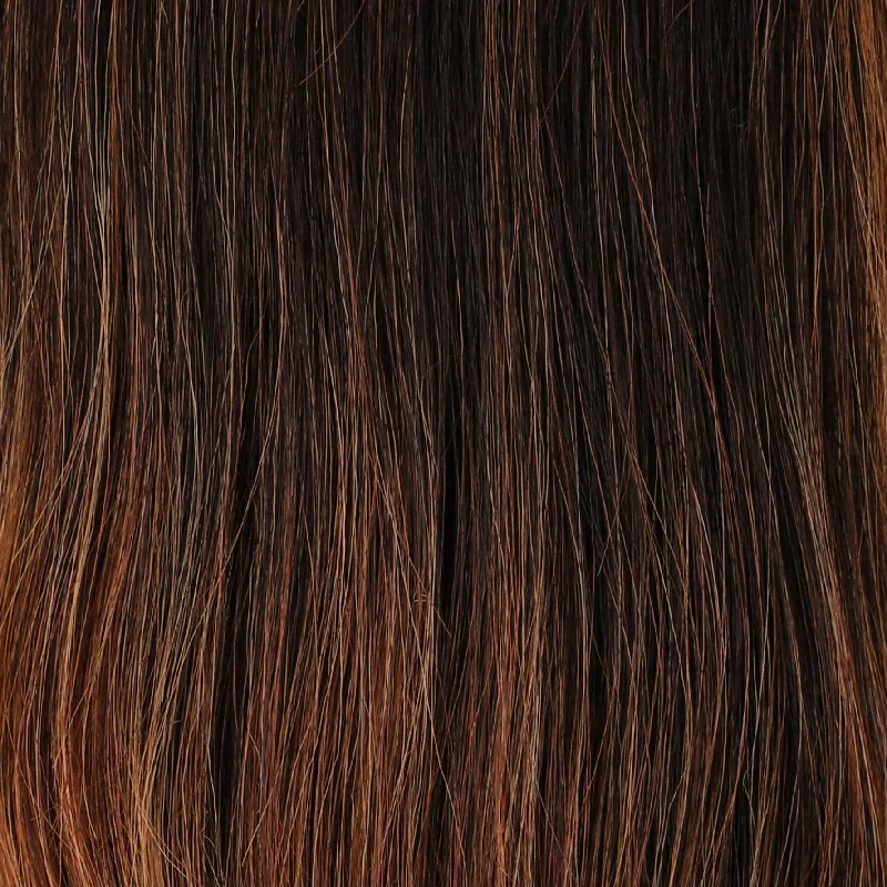 **S4-28/32RO | Sunrise | Dk Brown roots to midlength & Lt Natural Red Blonde w/Med Natural Red midlength to ends